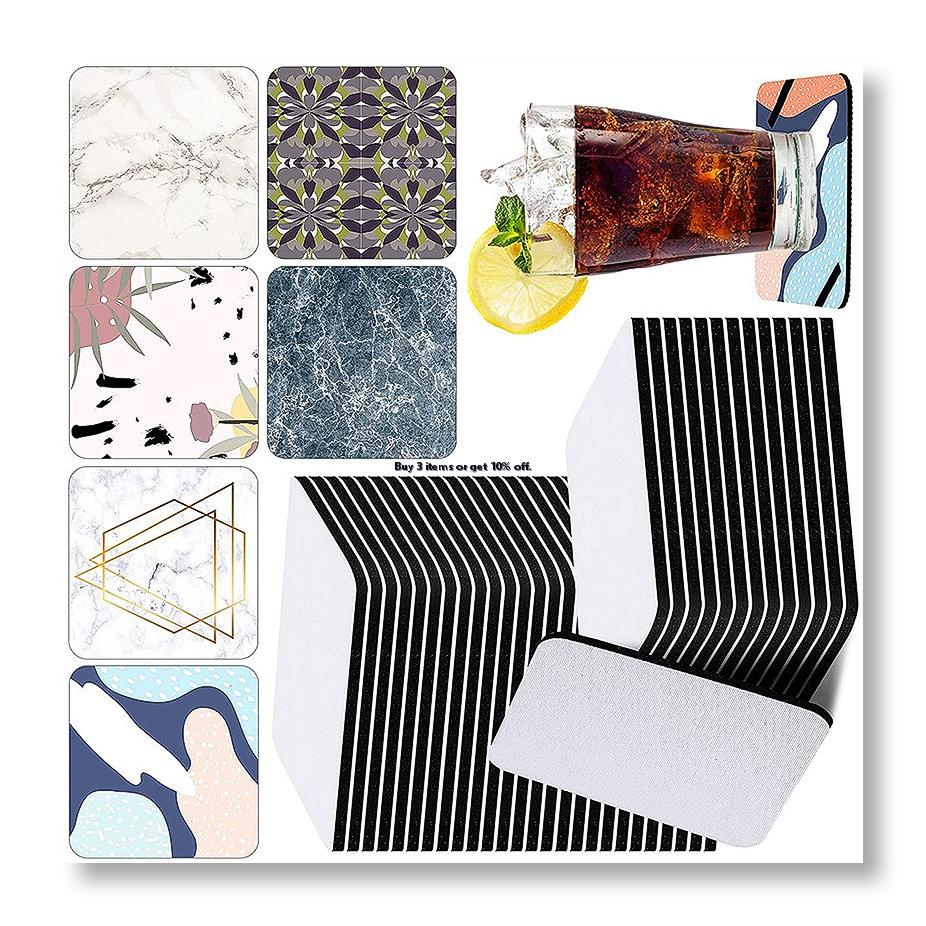 Coaster Sublimation Blank - ✱ 35 pièces de dessous de