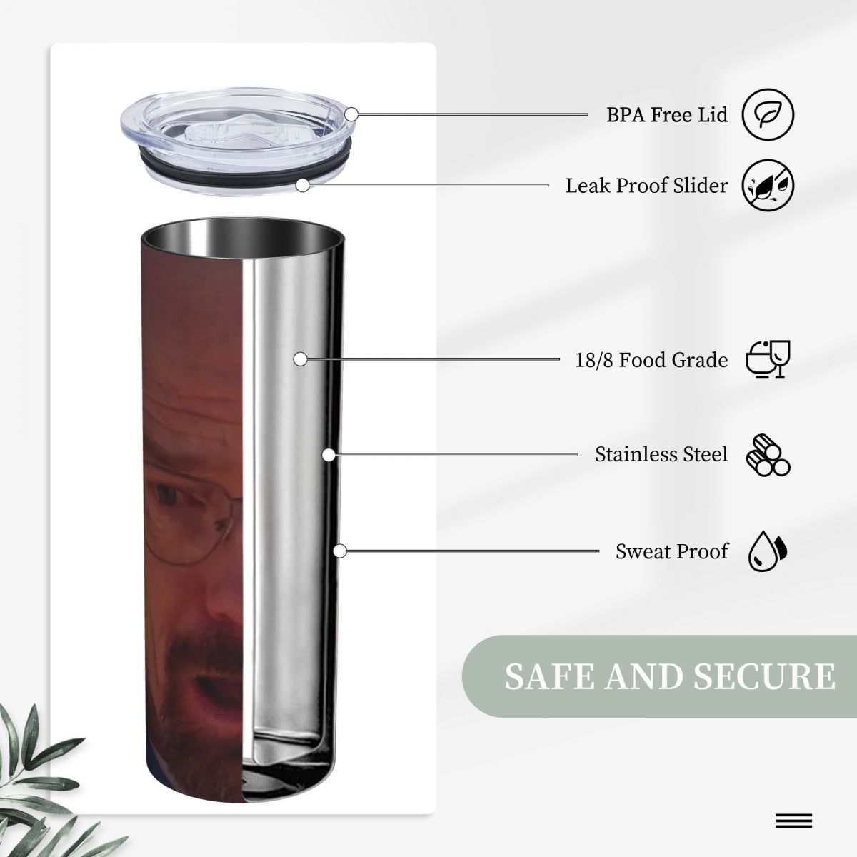 Gobelet isotherme en acier ino - Tumbler 20Oz White avis et prix